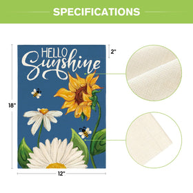 AVOIN colorlife Daisy Sunflower flag durable polyester withstands outdoor weather.