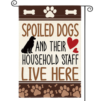 AVOIN colorlife dog lover welcome flag, double-sided for inviting curb appeal.
