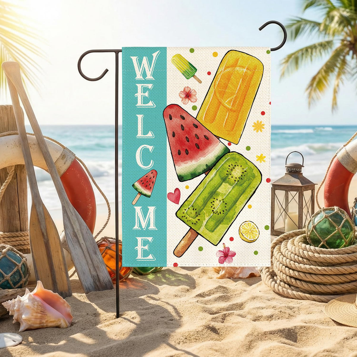 AVOIN colorlife double-sided flag design readable from both sides
