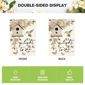 AVOIN colorlife double-sided floral flag readable from both sides