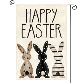 AVOIN colorlife Easter bunnies flag double-sided for welcoming outdoor display