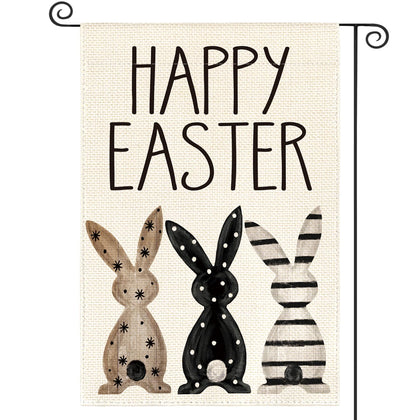 AVOIN colorlife Easter bunnies flag double-sided for welcoming outdoor display