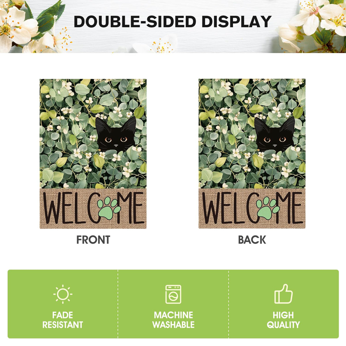 AVOIN colorlife machine washable flag for easy upkeep.