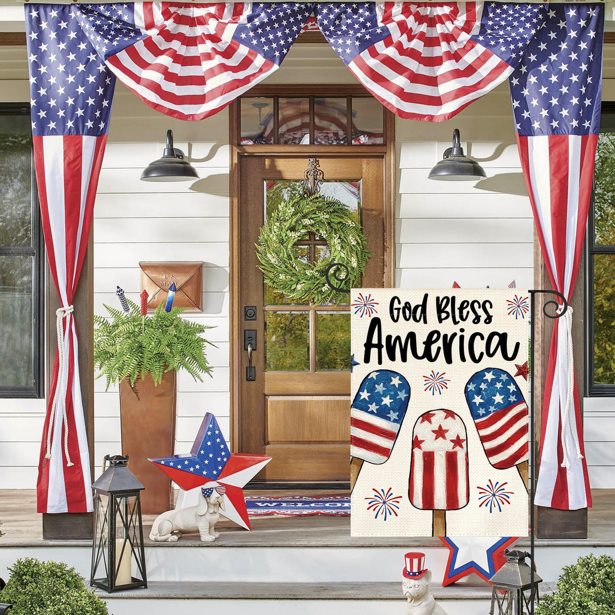 AVOIN colorlife Stars and Stripes flag—weather-resistant polyester for seasonal use.