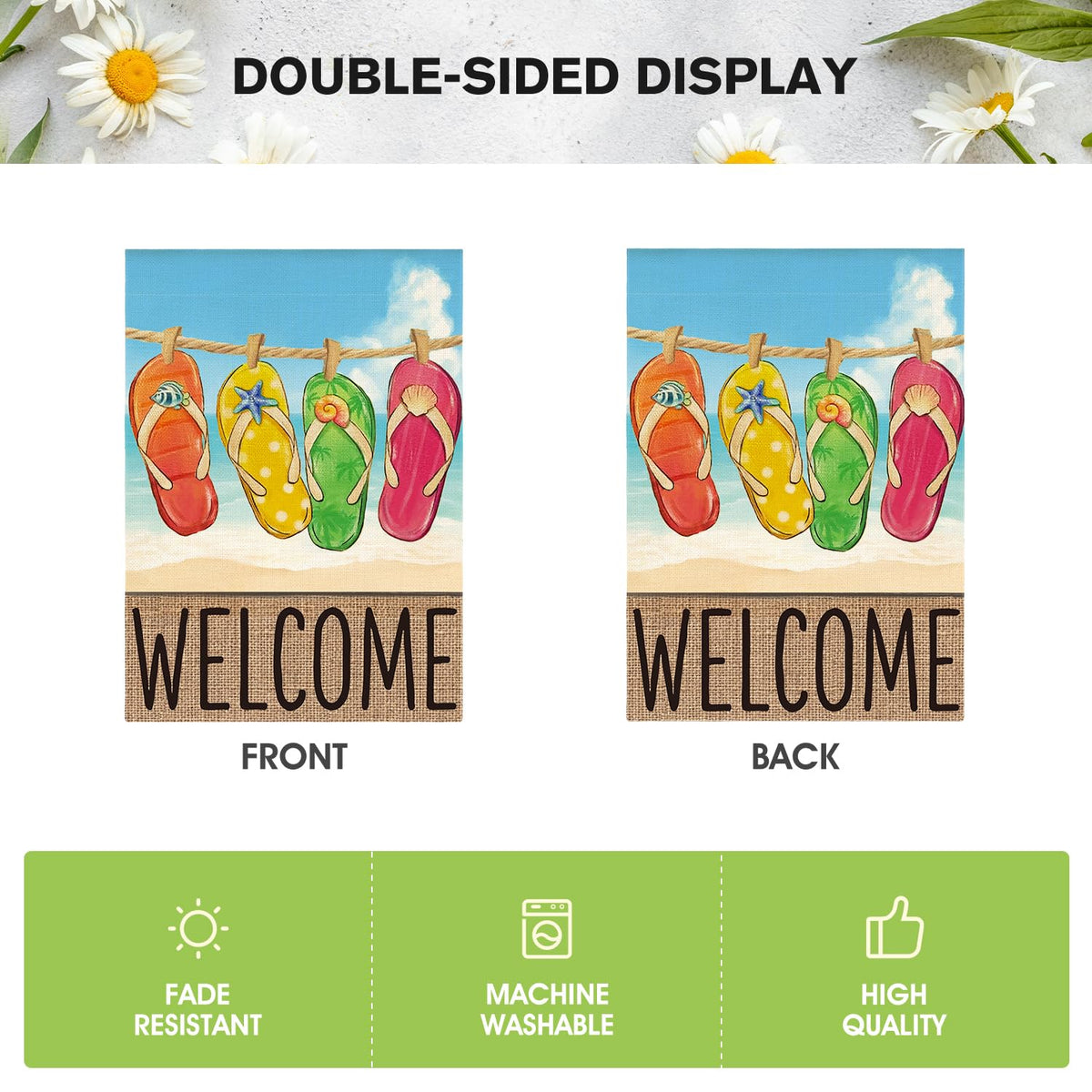 AVOIN colorlife Flip-flop design adds seasonal charm