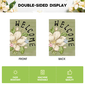 AVOIN colorlife Magnolia Spring flag showcasing a floral Magnolia banner design.