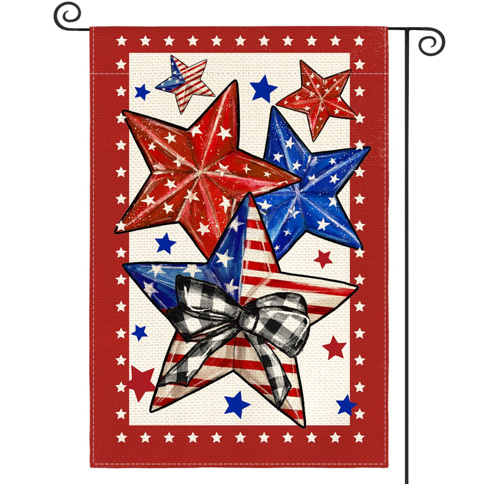 AVOIN colorlife Fourth of July flag, double-sided visibility for outdoor curb appeal