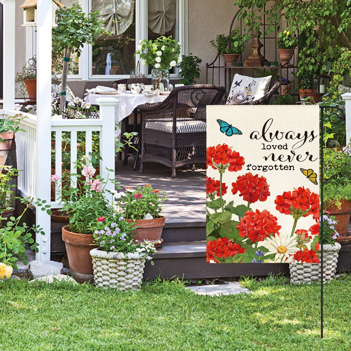 AVOIN colorlife geranium motif close-up outdoors
