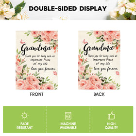 AVOIN colorlife grandma garden flag welcome design adds seasonal curb appeal.