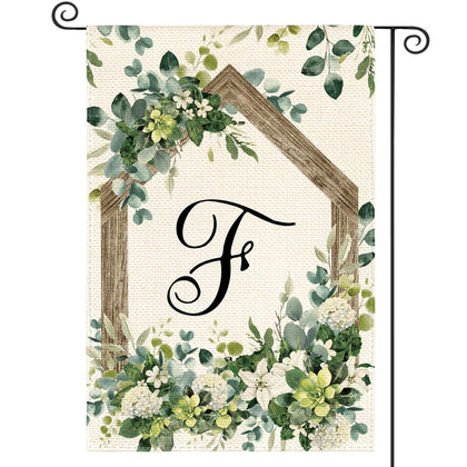 AVOIN colorlife initial F monogram garden flag greets guests with a refined yard touch.