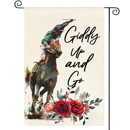 AVOIN colorlife Kentucky Garden Flag, 12x18, double-sided for porch display.