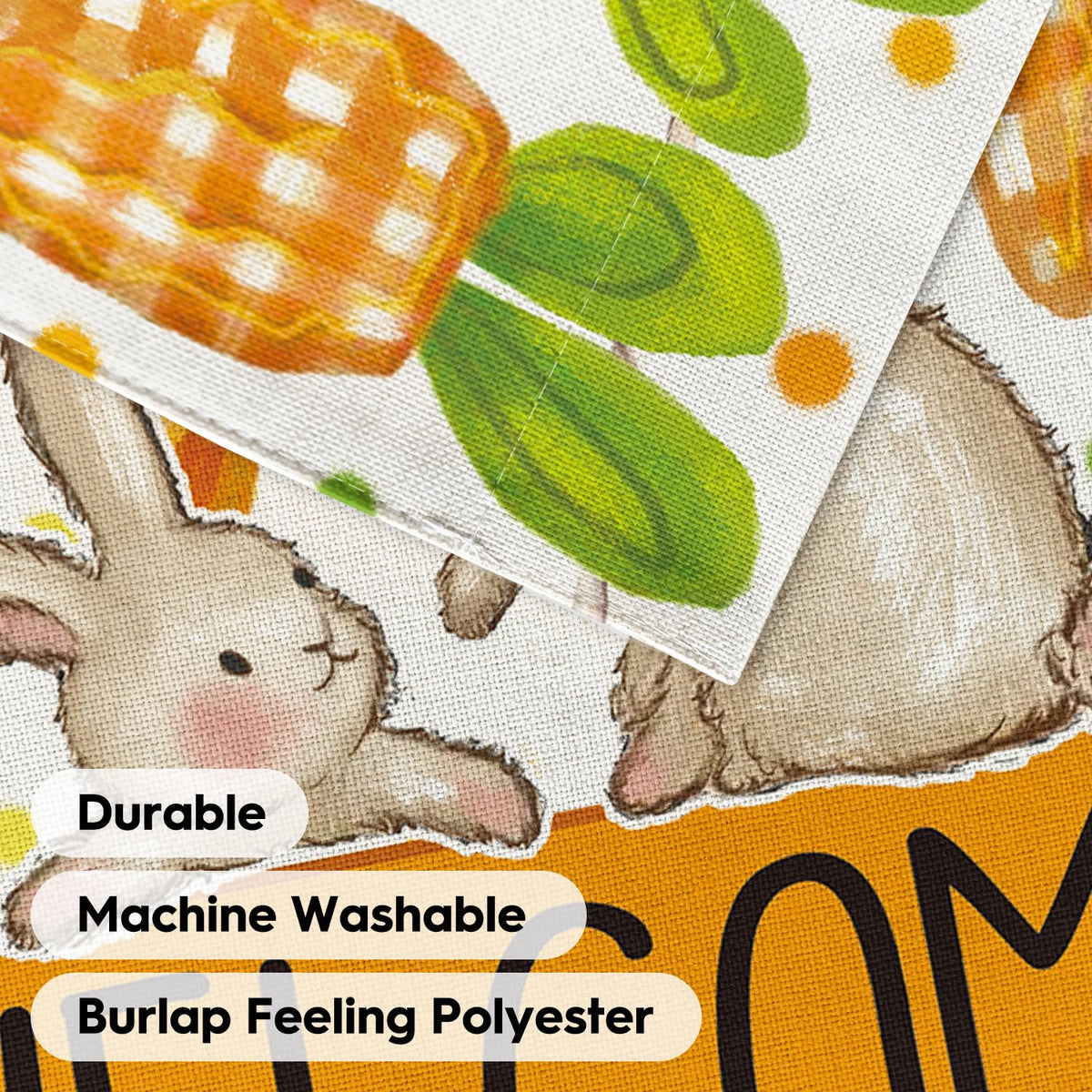 AVOIN colorlife machine-washable Easter flag cleans easily after seasonal use.