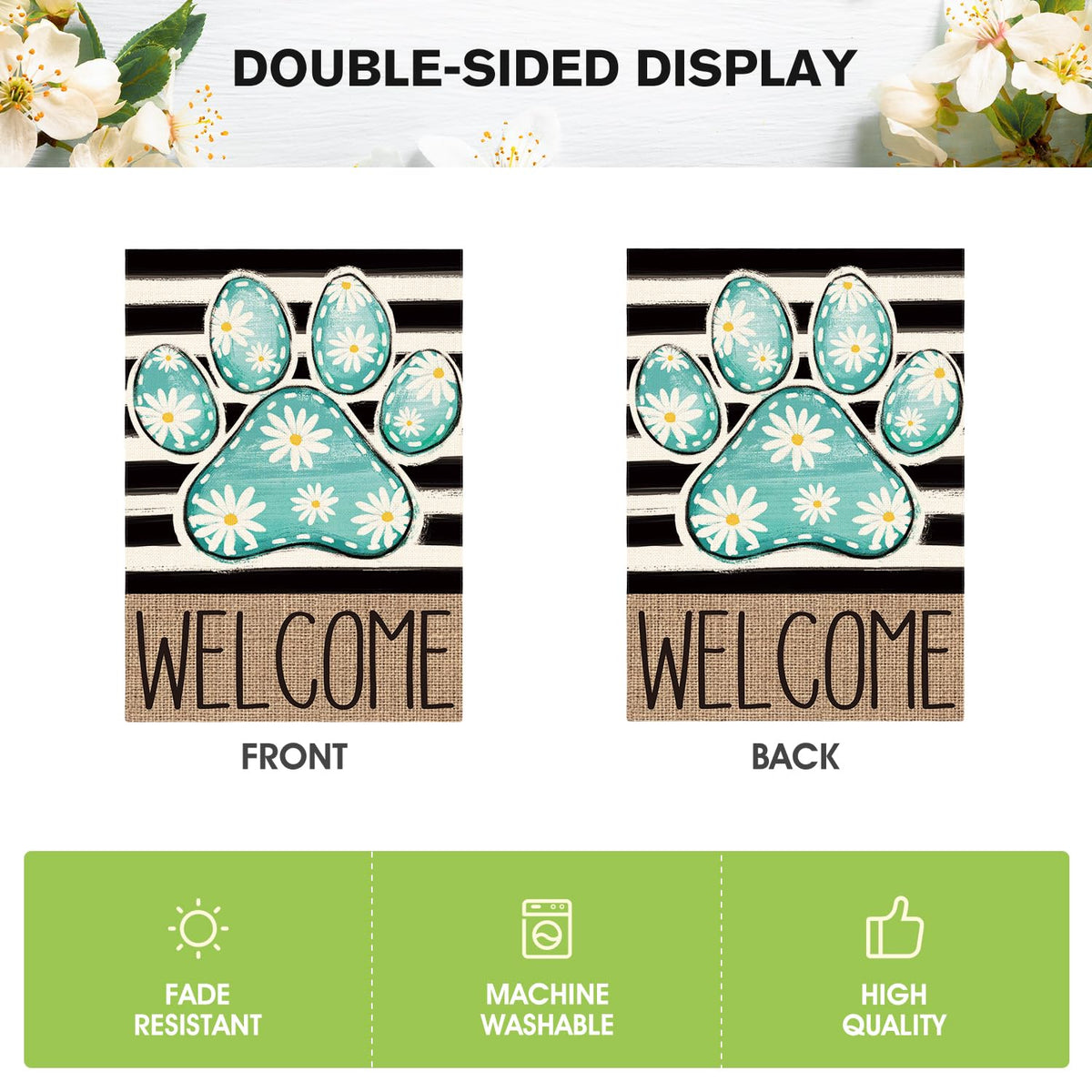 AVOIN colorlife machine washable flag cleans easily after outdoor use.