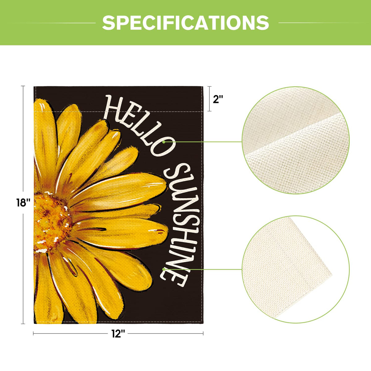 AVOIN colorlife machine-washable garden flag for easy outdoor care.