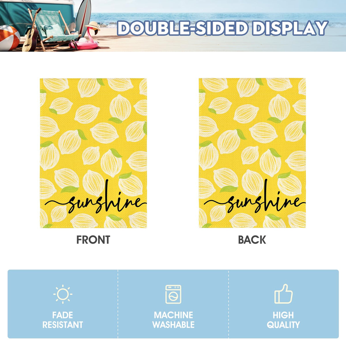AVOIN colorlife Machine washable flag for easy outdoor cleaning.
