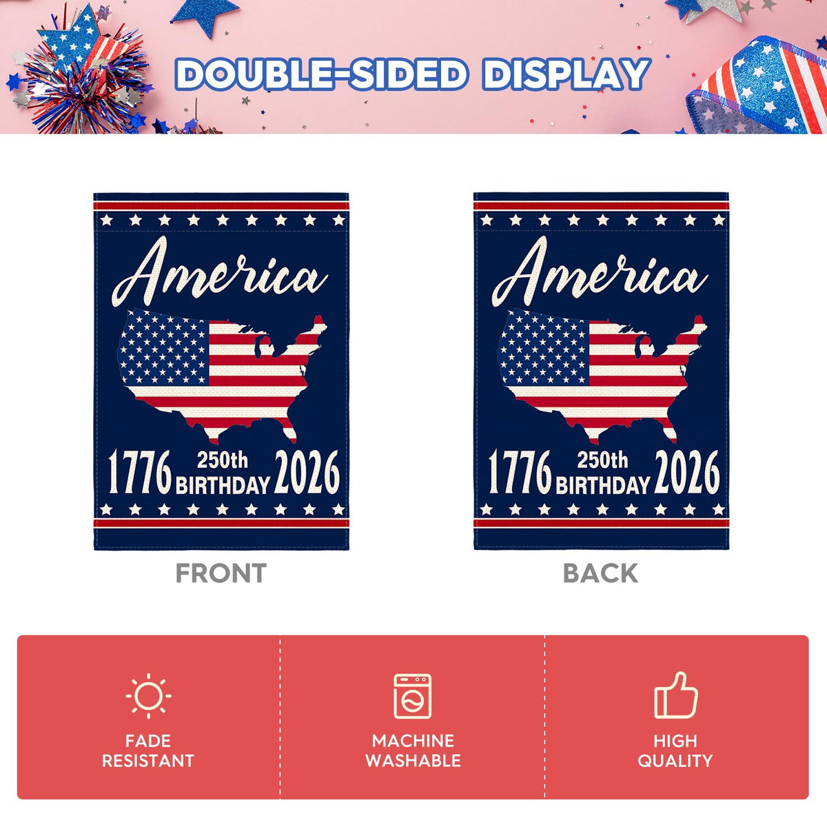 AVOIN colorlife machine washable flag simplifies outdoor care.