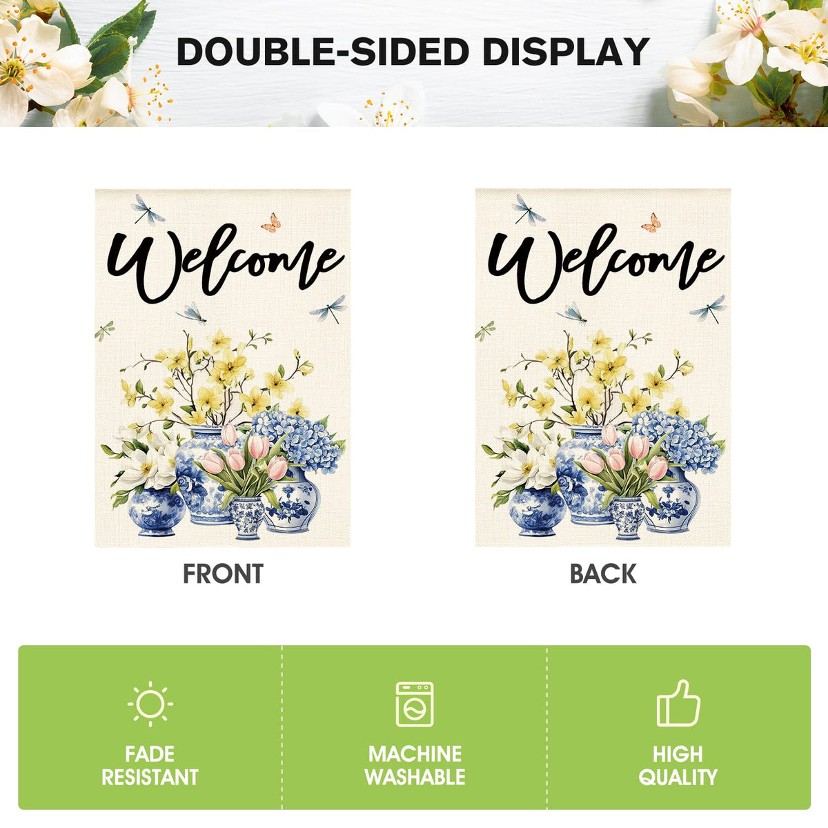 AVOIN colorlife machine-washable flag stays fresh after weather