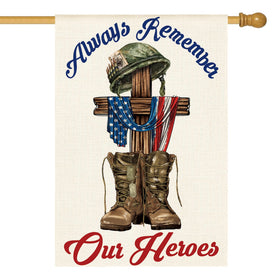 AVOIN colorlife Memorial Day flag front view with double-sided patriotic artwork.