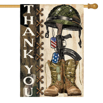 AVOIN colorlife Memorial Day flag front view, durable outdoor visibility.