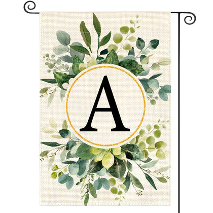 AVOIN colorlife monogram A floral flag for outdoor welcome decor.