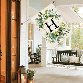 AVOIN colorlife monogram H floral flag double-sided print clarity