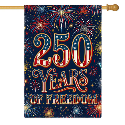 AVOIN colorlife patriotic fireworks flag, double-sided outdoor display.
