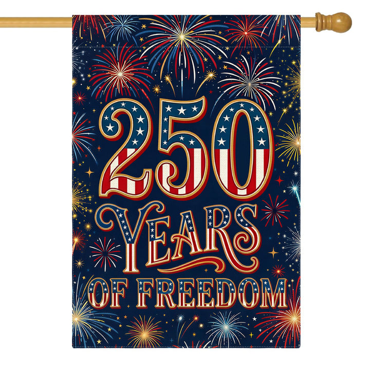 AVOIN colorlife patriotic fireworks flag, double-sided outdoor display.