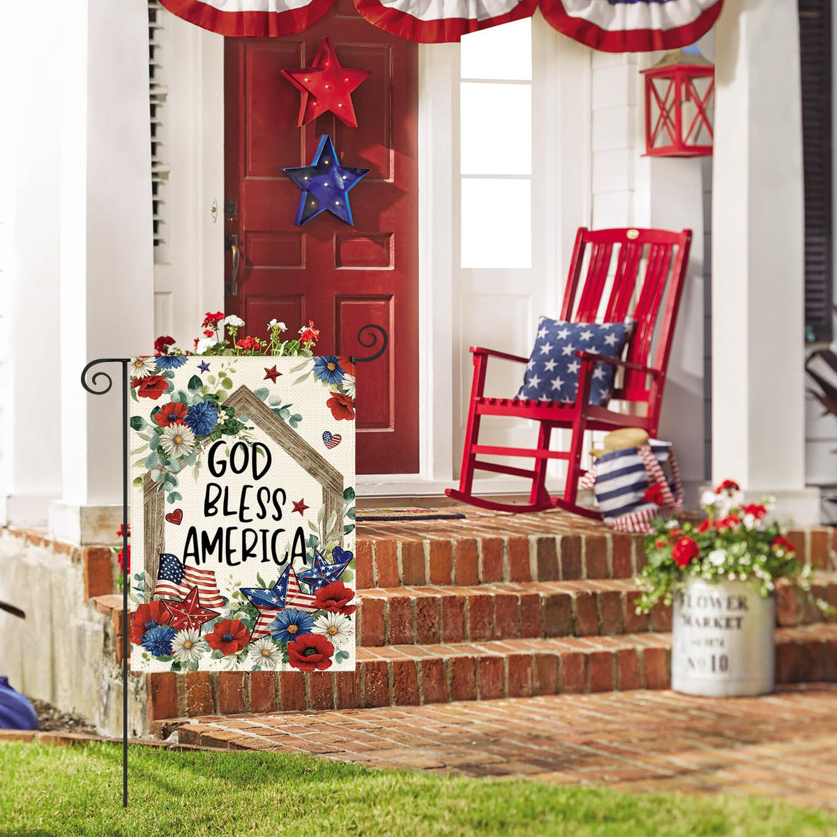 AVOIN colorlife double-sided flag 12x18 readable from both sides for festive display