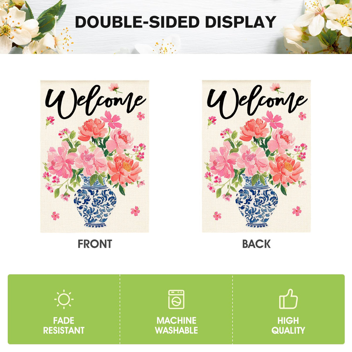 AVOIN colorlife outdoor flag machine washable for easy care