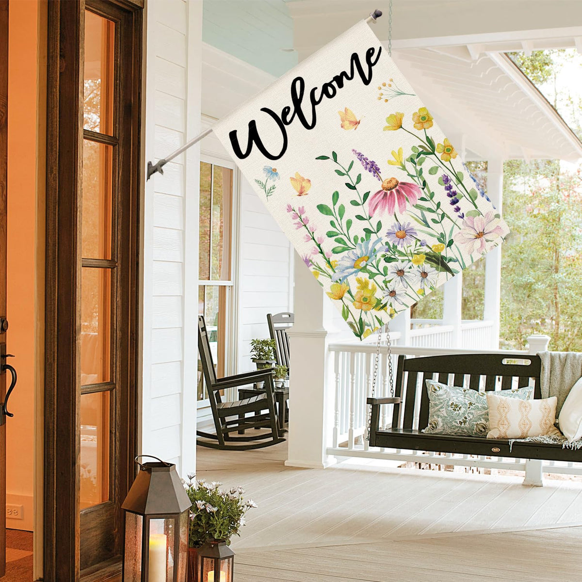 AVOIN colorlife seasonal flowers design enhances curb appeal on porch, deck, or garden.