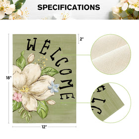AVOIN colorlife Magnolia Spring flag perfect for patios and porches in springtime.