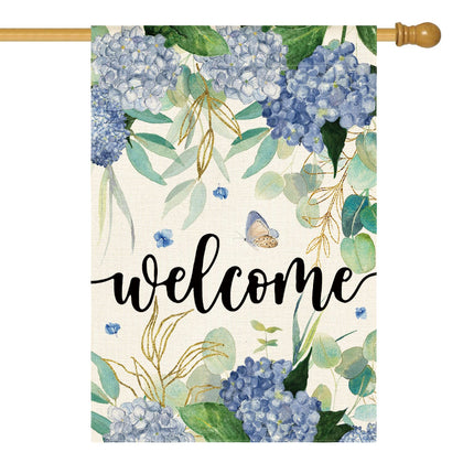 AVOIN colorlife spring hydrangea flowers flag for seasonal outdoor welcomes
