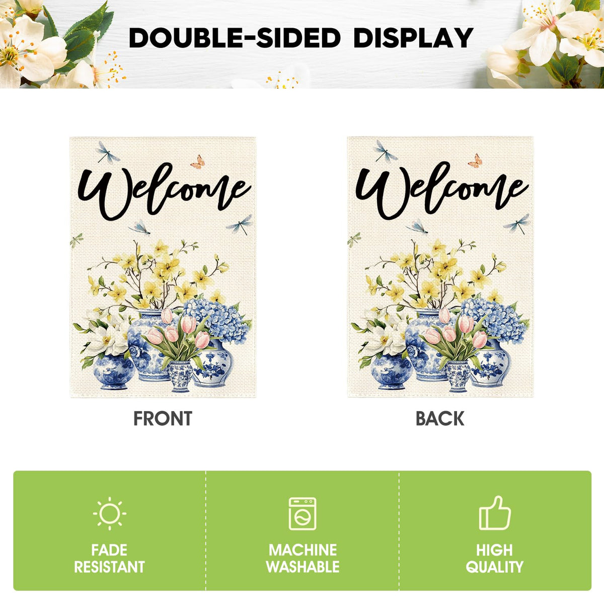 AVOIN colorlife 12x18 flag dimensions ready for porch or garden display