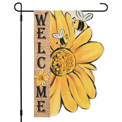 AVOIN colorlife garden flag featuring a bee and sunflower to welcome guests outdoors