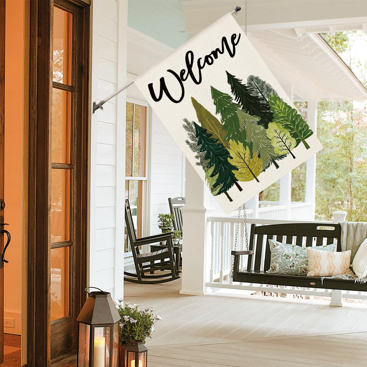 AVOIN colorlife Spring Trees flag double-sided design ensures visibility from any angle.
