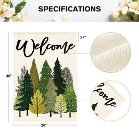 AVOIN colorlife Spring Trees flag sleeve-tab ensures easy mounting on standard poles.