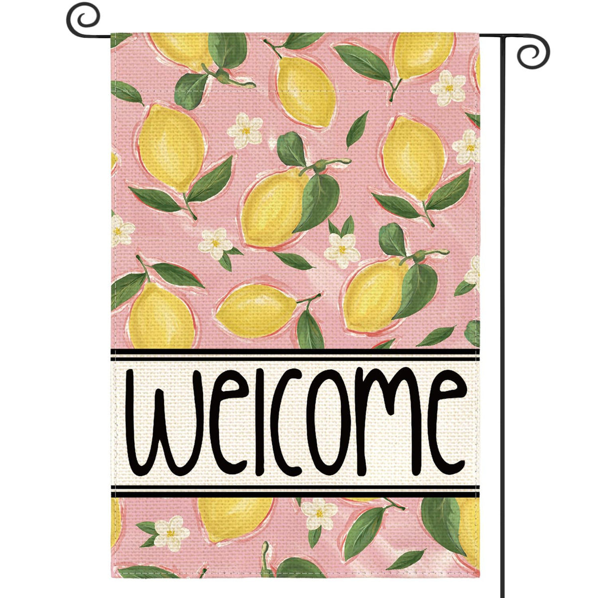 AVOIN colorlife Summer Lemon Garden Flag 12x18 greets guests outdoors