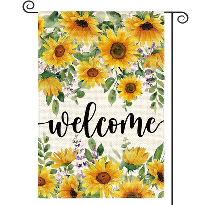 AVOIN colorlife Summer Sunflower flag, double-sided for welcoming outdoor spaces.