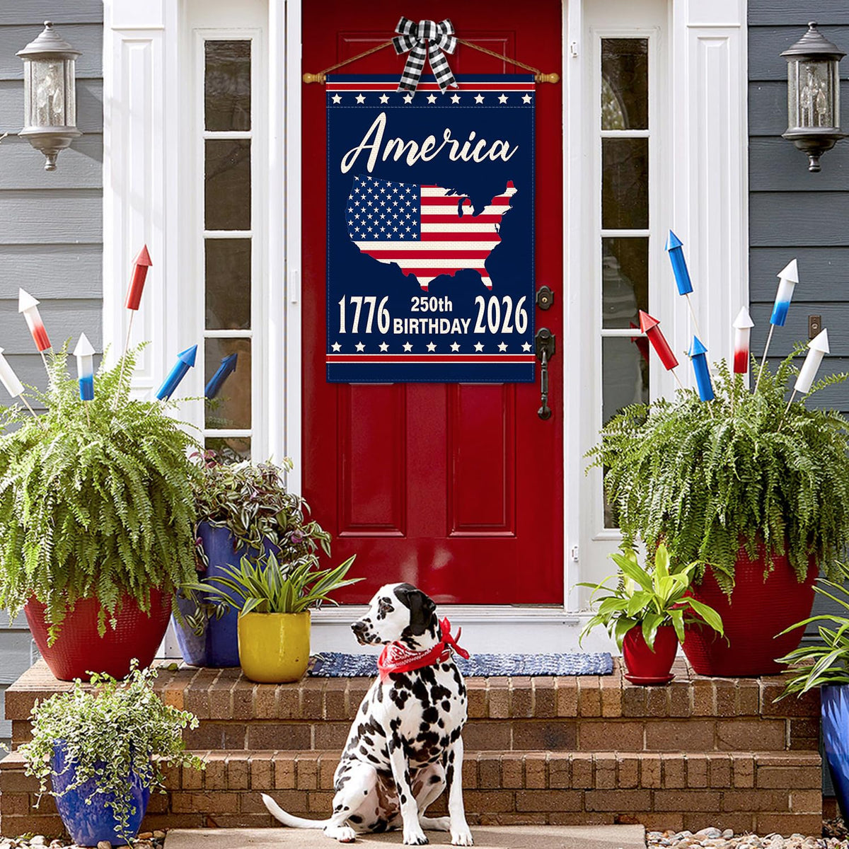 AVOIN colorlife patriotic flag for 250th anniversary, outdoor yard decor.
