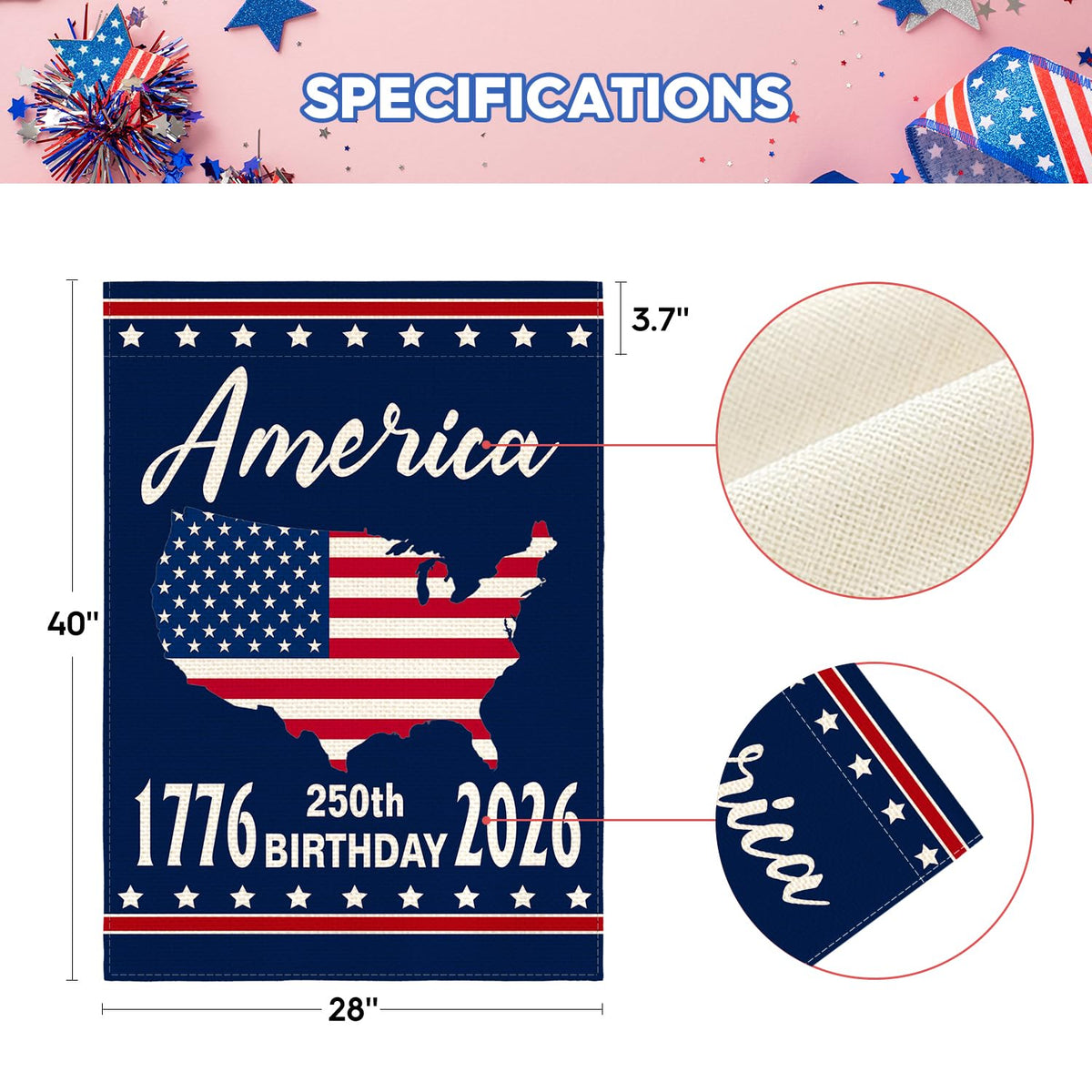 AVOIN colorlife durable spun polyester flag resists weather for seasons.
