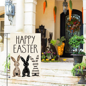 AVOIN colorlife welcome yard flag bright Easter motif greets guests outdoors