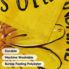 AVOIN colorlife yard flag in sunny yellow enhances curb appeal.