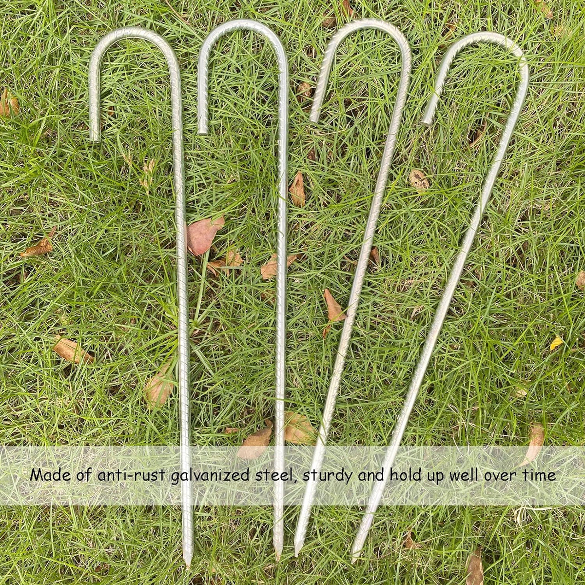 AVOIN ground-stake with J-hook offers a sturdy peg for swing sets and nets.