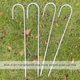 AVOIN ground-stake with J-hook offers a sturdy peg for swing sets and nets.