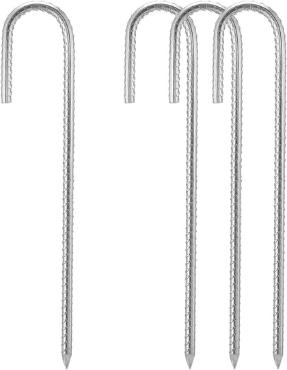 AVOIN 16-inch rebar ground stake secures tents and gazebos against wind.
