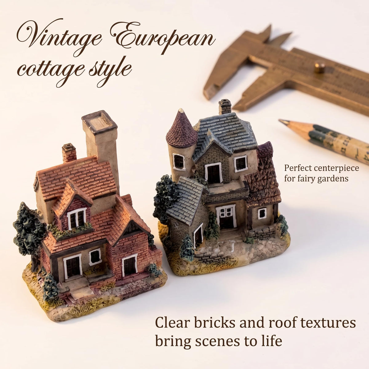 Avtytsda tiny resin house decor ideal for plant pots and bonsai