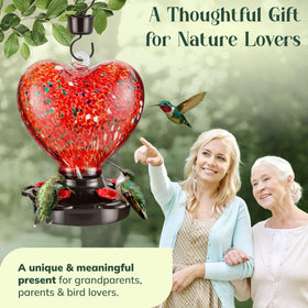 Awa Nest hand blown craftsmanship adds color and garden charm