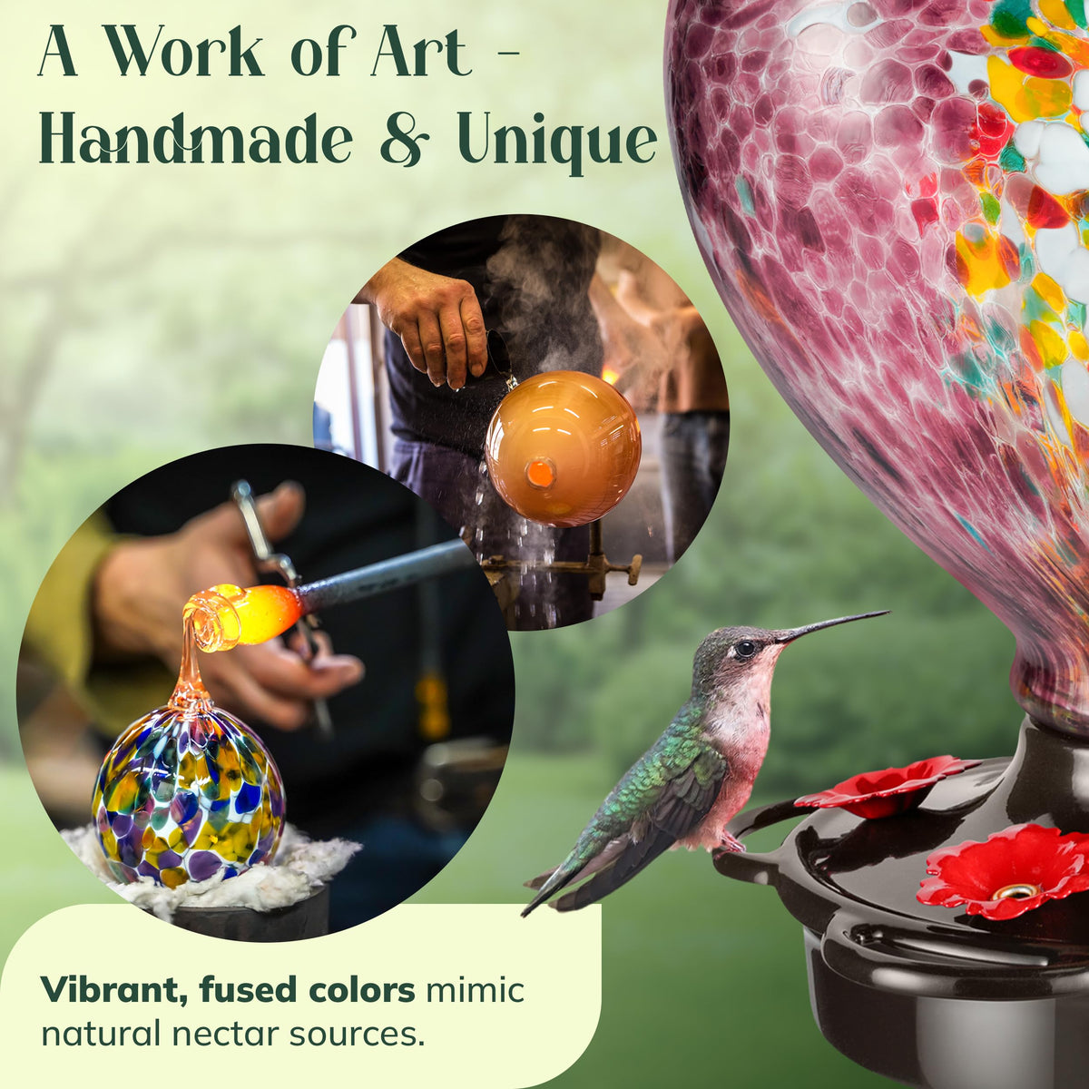 Awa Nest rust-proof base on hummingbird feeder for all weather