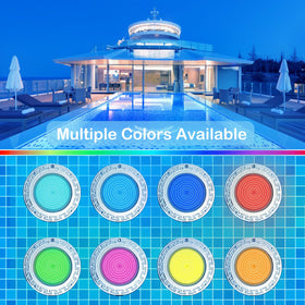 Awanhe seamless stainless 10-inch pool light installed in a wet niche