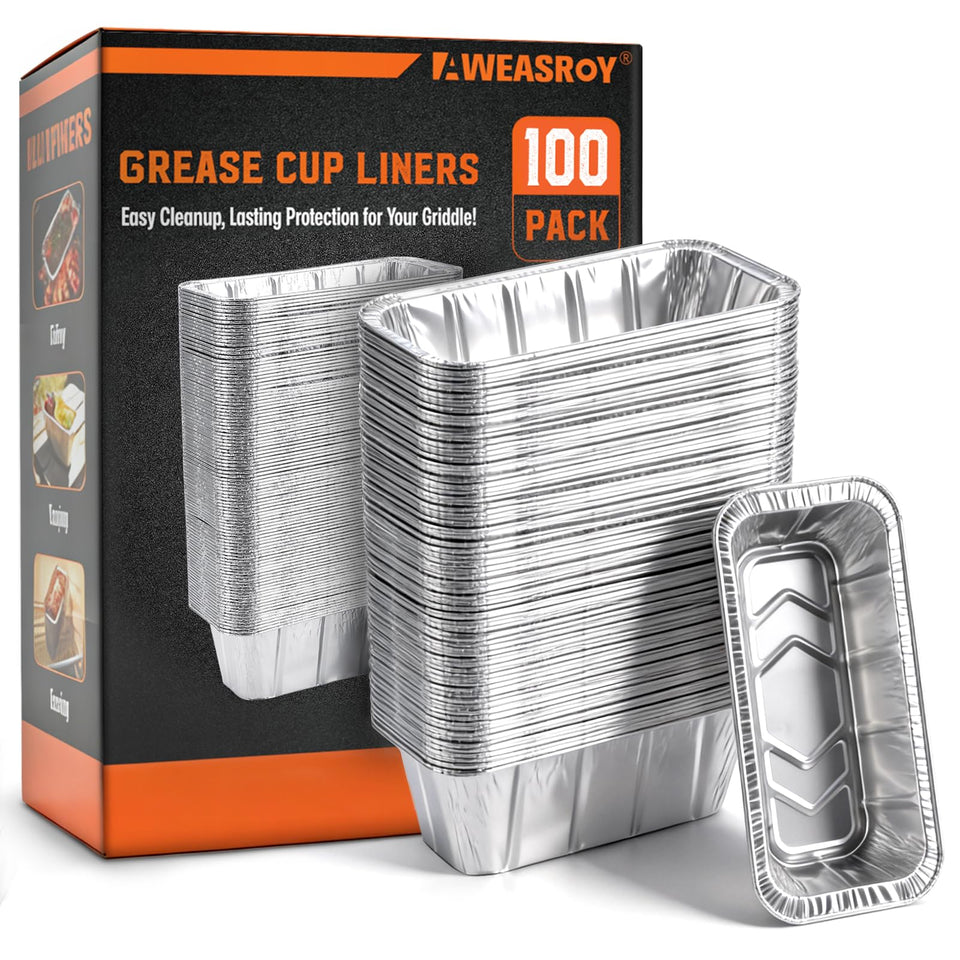 AWEASROY grease cup liner for Blackstone fit 17–36 inch keeps grease contained and griddle clean